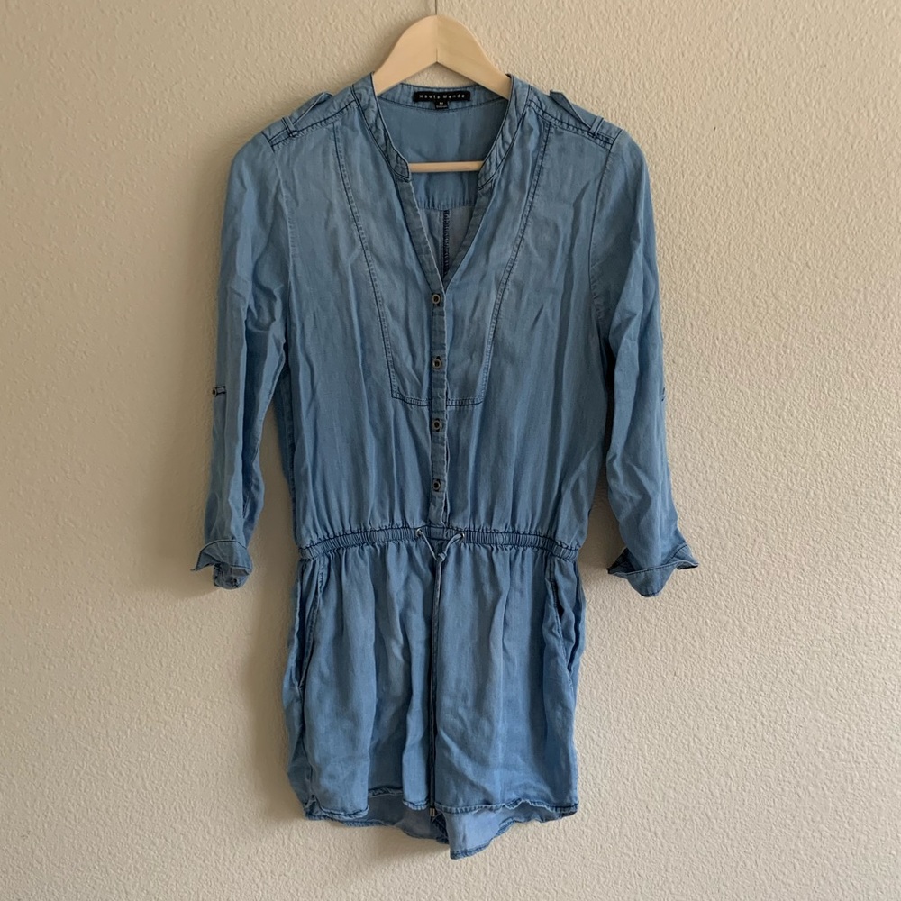 Romper jean shorts